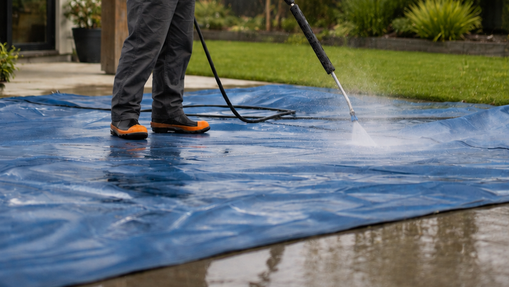 Cleaning a Shade Sail
