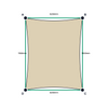 Custom Commercial 95 Shade Sail - Natural - 4 Corner - Technical Drawing