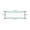 Custom Shadetec 320 Shade Sail - Arctic White - 4 Corner - Technical Drawing