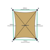 Custom Monotec 370 Shade Sail - Karloo Sand - 4 Corner - Technical Drawing