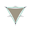 Custom Commercial 95 Shade Sail - Stone - 3 Corner - Technical Drawing