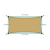 Custom Monotec 370 Shade Sail - Karloo Sand - 4 Corner - Technical Drawing