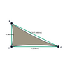 Custom Commercial 95 Shade Sail - Stone - 3 Corner - Technical Drawing