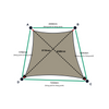 Custom Commercial 95 Shade Sail - Stone - 4 Corner - Technical Drawing