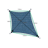 Custom Commercial 95 Shade Sail - Sky Blue - 4 Corner - Technical Drawing
