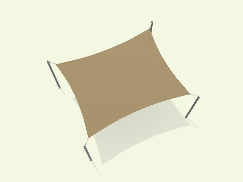 Rectangular Shade Sail - Custom Design Ref: ESOZS4