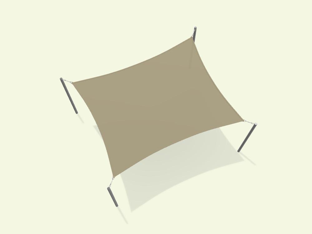 Rectangular Shade Sail - Custom Design Ref: HSEN6L