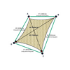 Custom Monotec 370 Shade Sail - Karloo Sand - 4 Corner - Technical Drawing