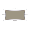 Custom Commercial 95 Shade Sail - Stone - 4 Corner - Technical Drawing