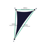 Custom ExtraBlock 330 Shade Sail - Midnight - 3 Corner - Technical Drawing