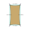 Custom Monotec 370 Shade Sail - Karloo Sand - 4 Corner - Technical Drawing