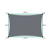 Custom Monotec 370 Shade Sail - Titanium - 4 Corner - Technical Drawing