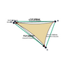 Custom Monotec 370 Shade Sail - Chino Cream - 4 Corner - Technical Drawing