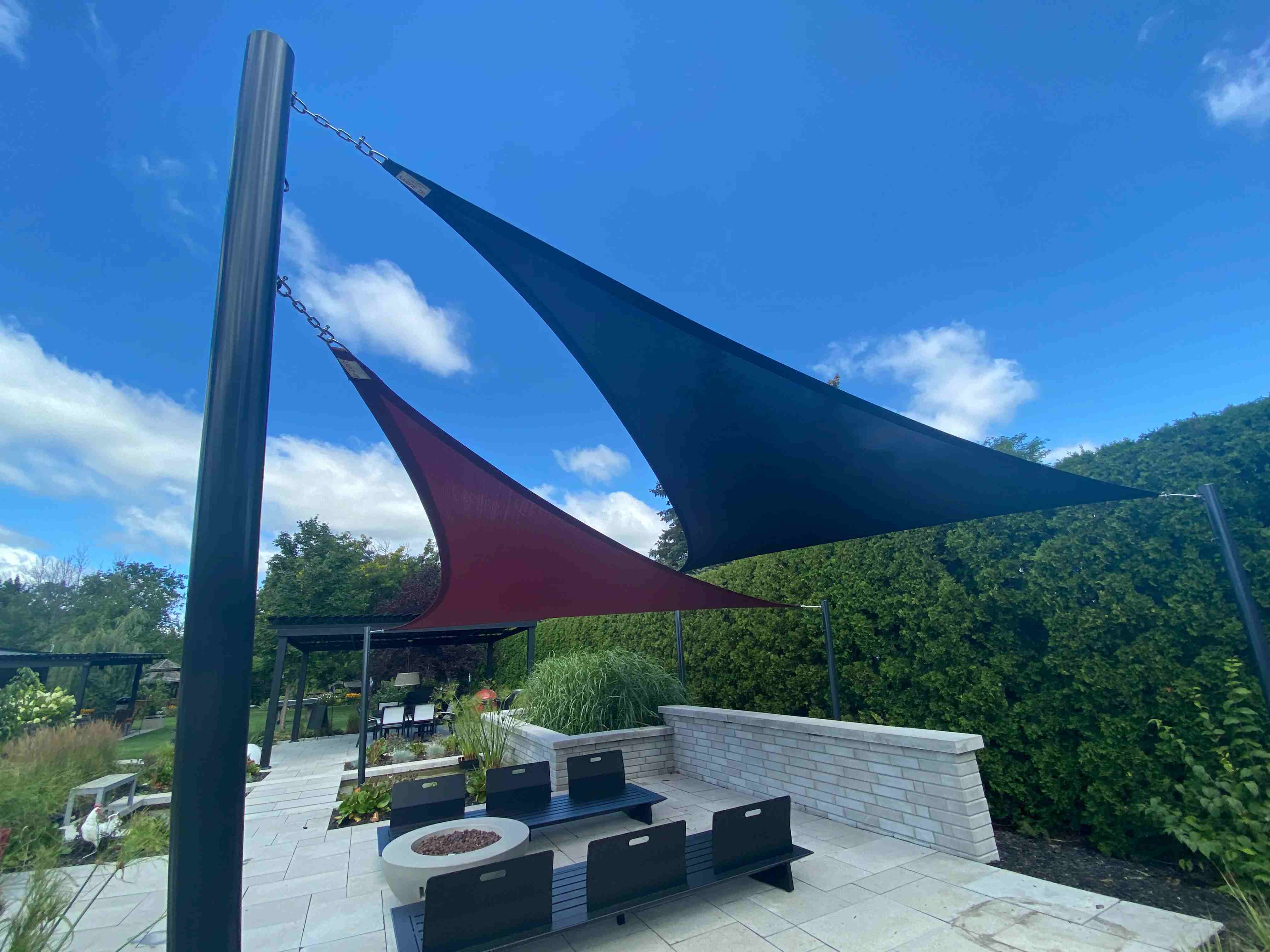 Large Custom Shade Sail Covering Deck Area In Australia