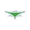 Custom Commercial 95 Shade Sail - Bright Green - 3 Corner - Technical Drawing