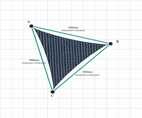 Custom Monotec 370 Shade Sail - Graphite Grey - 3 Corner