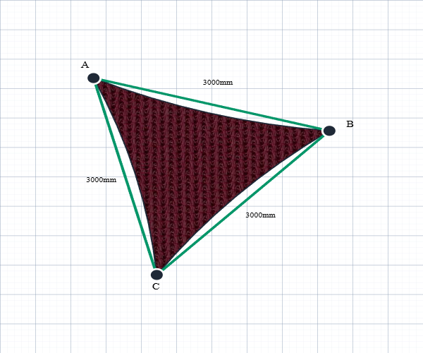 Custom Monotec 370 Shade Sail - Abaroo Red - 3 Corner