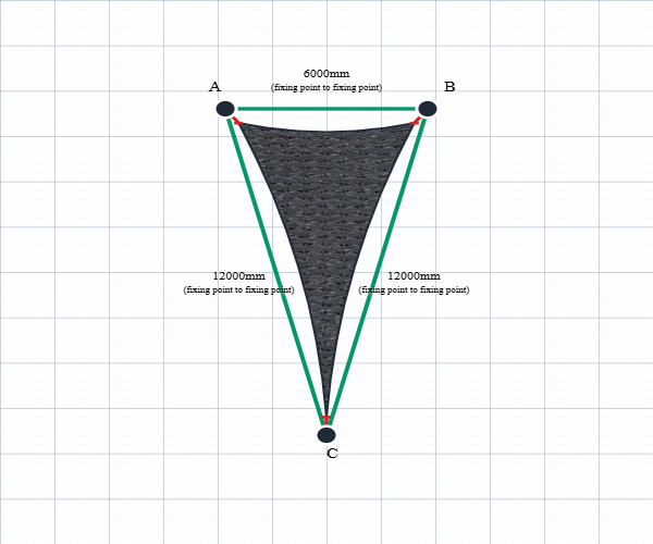 Custom Shadetec 320 Shade Sail - Charcoal Grey - 3 Corner