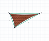 Custom ExtraBlock 330 Shade Sail - Sunblaze - 3 Corner - Technical Drawing