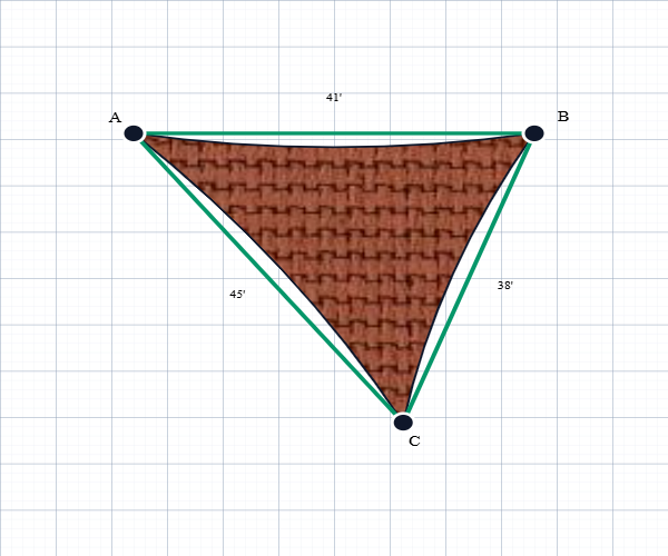 Custom ExtraBlock 330 Shade Sail - Sunblaze - 3 Corner