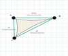 Custom Monotec 370 Shade Sail - Chino Cream - 3 Corner - Technical Drawing
