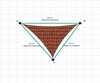 Custom ExtraBlock 330 Shade Sail - Sunblaze - 3 Corner - Technical Drawing