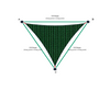 Custom Monotec 370 Shade Sail - Koonunga Green - 3 Corner - Technical Drawing