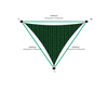 Custom Monotec 370 Shade Sail - Koonunga Green - 3 Corner - Technical Drawing