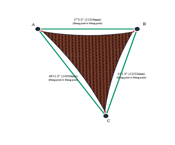Custom Monotec 370 Shade Sail - Marrocan Terracotta - 3 Corner