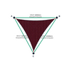 Custom Monotec 370 Shade Sail - Abaroo Red - 3 Corner - Technical Drawing