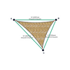 Custom Commercial 95 Shade Sail - Desert Sand - 3 Corner - Technical Drawing