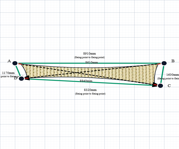 Custom Monotec 370 Shade Sail - Karloo Sand - 4 Corner