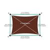 Custom Monotec 370 Shade Sail - Marrocan Terracotta - 4 Corner - Technical Drawing