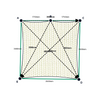 Custom Monotec 370 Shade Sail - Chino Cream - 5 Corner - Technical Drawing